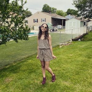 Pink Lilly leopard romper